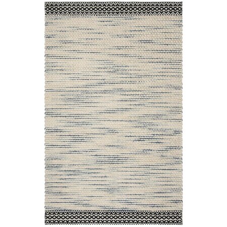Safavieh 4 x 6 ft. Natura Collection Global Rectangle Hand Woven RugBlack & Ivory NAT106Z-4